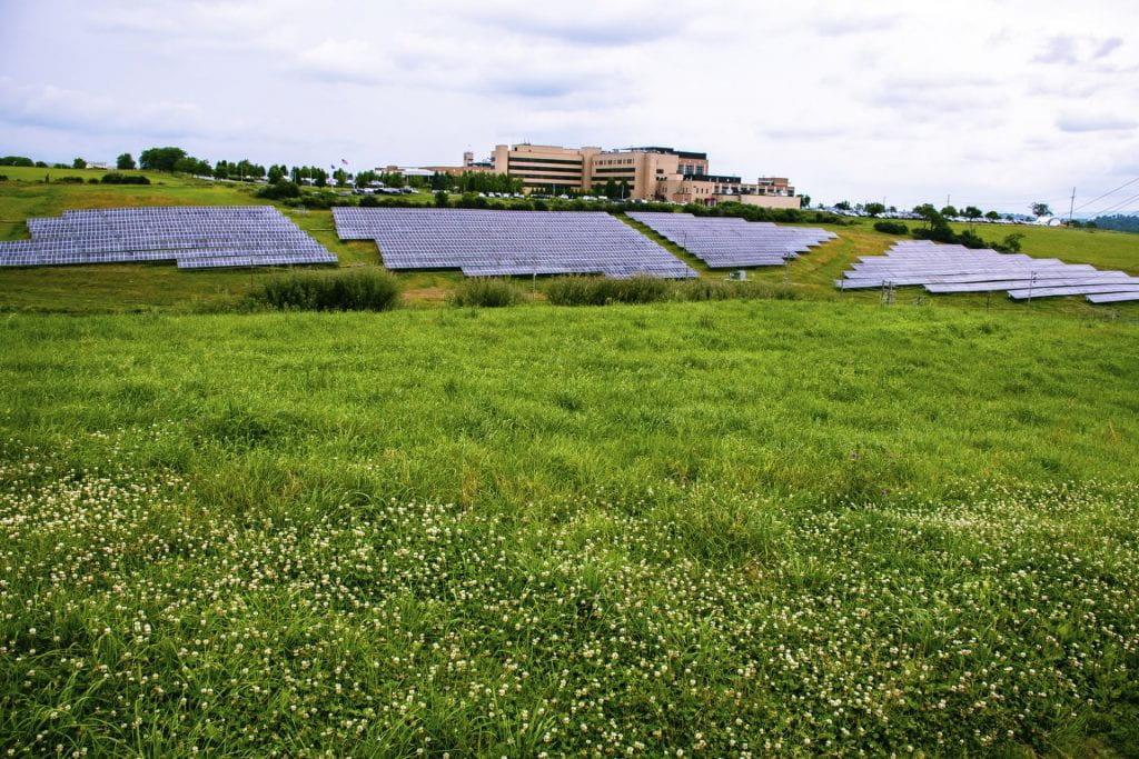 Solar array at Penn State
